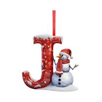 Pingente De Acrílico Com 26 Letras Para Decoração De Árvore De Natal, Acessório De Enfeite