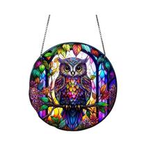 Pingente De Acrílico Coruja Para Janela, Arte Em Vidro, Ornamento Para Decoração De Casa E Jardim
