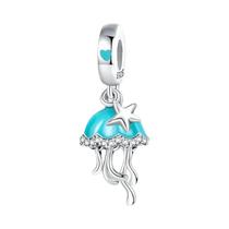 Pingente De Água-Viva Luminoso Em Prata Esterlina 925 Para Mulheres, Contas Para Pulseira DIY, Pingente De Água-Viva Luminoso Em Prata Esterlina 925 Para Mulheres, Contas Para Pulseira DIY,