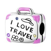 Pingente De Avião Em Prata Esterlina Rosa Para Mulheres, Compatível Com Pulseira E Colar, Presente