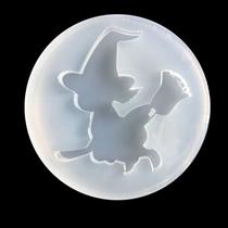 Pingente de bruxa de Halloween Mold Epoxy Resin Silicone Mold Joias fazendo artesanato - Branco