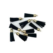 Pingente de Camurça 3cm Preto Enfeite para Chaveiro - 10 unidades Pingente de Camurça 3cm Preto Enfeite para Chaveiro - 10 unidades