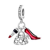 Pingente De Charme Em Prata Esterlina 925 Em Forma De Taça De Vinho E Caneca De Café Para DIY Joias