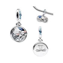 Pingente De Charme Mickey Lollipop Em Prata 925 Para Pulseira, Joias Disney Para Presentes