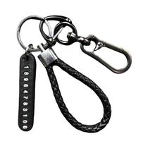 Pingente De Chave Anti-Perda Em Forma De 8, Placa De Número De Telefone Para Celular, DIY, Chaveiro