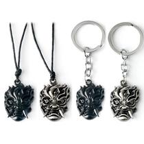 Pingente de chaveiro Cyberpunks 2077 Demon Mask Metal