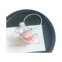 Pingente De Chaveiro De Baleia Romântica, Charme Fofo Para Casais, Presente De Joias Para Mochilas