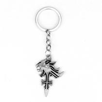 Pingente de chaveiro Final Fantasy Wolf Head Cross Emblem