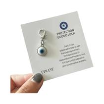 Pingente De Chaveiro Olho Grego Azul Proteção E Boa Sorte Presente Exquisito Com Cartão Em Inglês Pingente De Chaveiro Olho Grego Azul Proteção E Boa Sorte Presente Exquisito Com Cartão Em Inglês