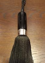 Pingente de Cilindro Preto e Prata