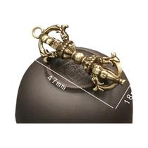 Pingente De Cobre Vajra Budista Tibetano Vintage, Escultura Religiosa Sólida Artesanal Do Nepal