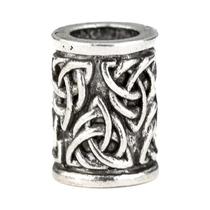 Pingente De Conta Com Design De Crânio Viking E Runa, Com Furo Grande, Para Tranças De Cabelo,