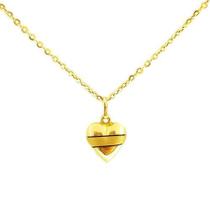 Pingente De CoraÃÃo Em Ouro 18k 0,750 Com Faixa