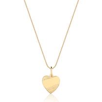 Pingente De Coração Chapa Trabalhado Ouro 18k P8