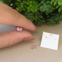 Pingente de coração rosa em ouro 18k Pingente de coração rosa em ouro 18k