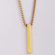 Pingente De Cordão Barrinha Aço Inoxidável 4 Cores - Luxo