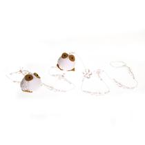 Pingente De Cortina Coruja Rosa Quarto Bebê (Unidade)