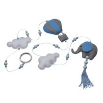 Pingente De Cortina Elefante Balão Azul Quarto Bebê Infantil Menina Menino Pingente De Cortina Elefante Balão Azul Quarto Bebê Infantil Menina Menino