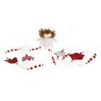 Pingente De Cortina Menina Vermelho Quarto Bebê Infantil Menina (Par) Pingente De Cortina Menina Vermelho Quarto Bebê Infantil Menina (Par)