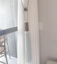 Pingente de Cortina Néia com Brilho, na Cor Vinho