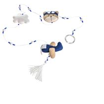 Pingente De Cortina Urso Aviador Quarto Bebê Infantil Menino