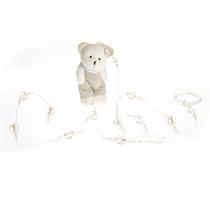 Pingente De Cortina Urso Com Roupa Bege Quarto Bebê Infantil Menina Menino (Unidade)