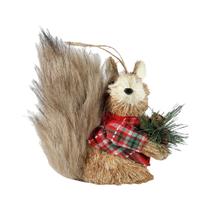 Pingente De Esquilo Artificial De Algodão Realista, Decoração Artesanal De Natal Para Festas,