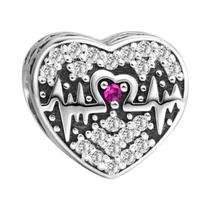 Pingente De Estetoscópio Em Prata 925 Para Pulseira, Joia Médica Para Enfermeiras Pingente De Estetoscópio Em Prata 925 Para Pulseira, Joia Médica Para Enfermeiras