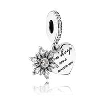 Pingente De Floco De Neve E Boneco De Neve Em Prata 925 Para Pulseira Original, Joia De Inverno