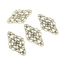 Pingente De Flor Em Liga De Bronze Prateado Antigo, Conector De Joias DIY Pequeno Vintage