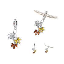 Pingente De Folha De Bordo De Outono De 3mm Em Prata Esterlina 925 Para Casamento, Festa, Joias DIY Pingente De Folha De Bordo De Outono De 3mm Em Prata Esterlina 925 Para Casamento, Festa, Joias DIY
