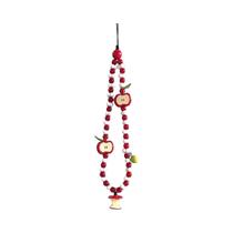 Pingente De Frutas Kawaii Branco E Vermelho Feito À Mão Para Celular E Airpods - NONE