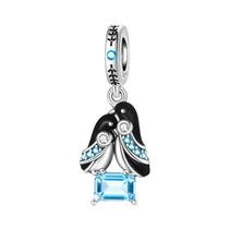 Pingente De Inverno Em Prata Esterlina 925 Com Tema De Floco De Neve, Boneco De Neve E Pinguim Para