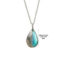 Pingente De Labradorita Azul, Colar De Pedra De Lua De Cristal Natural Para Mulheres, Joias Diy,