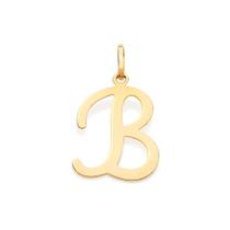 Pingente de Letra Banhado a Ouro 18k Hipoalérgico Letra:B Pingente de Letra Banhado a Ouro 18k Hipoalérgico Letra:B