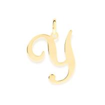 Pingente de Letra Banhado a Ouro 18k Hipoalérgico Letra:Y Pingente de Letra Banhado a Ouro 18k Hipoalérgico Letra:Y