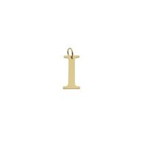 Pingente de Letra I Banhado em Ouro 18K