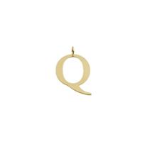 Pingente de Letra Q Banhado em Ouro 18K