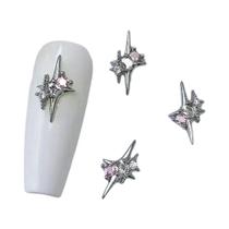 Pingente De Luxo Em Coração De Borboleta Com Zircônia Em Metal Prateado Com Diamante Rosa Design De