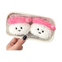 Pingente De Mochila De Sushi Em Forma De Camarão Com Arroz E Vegetais, 2 Peças, Chaveiro De Desenho
