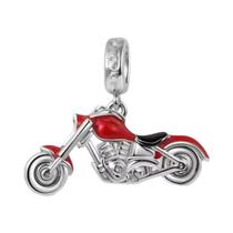 Pingente de Motocicleta em Prata 925 - Charme para Pulseiras Pandora