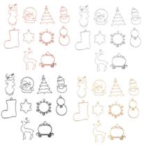 Pingente de Natal Charms HEALLILY Open Bezel 40 unidades