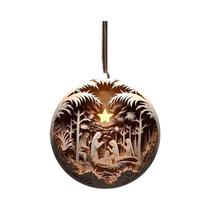 Pingente De Natal Com a Natividade De Jesus, Ornamento Religioso Em Acrílico 2D, Decoração Criativa Pingente De Natal Com a Natividade De Jesus, Ornamento Religioso Em Acrílico 2D, Decoração Criativa