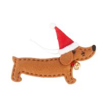 Pingente De Natal Em Forma De Cachorro Salsicha, Decoração Para Festas De Inverno Em Casa,