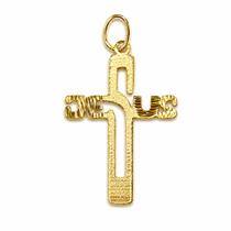 Pingente de ouro 18 k Crucifixo Vasado Jesus Linha Delicata Pingente de ouro 18 k Crucifixo Vasado Jesus Linha Delicata