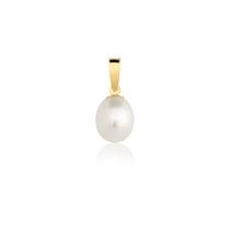 Pingente De Ouro 18k 750 Pérola 7mm Natural Biwa