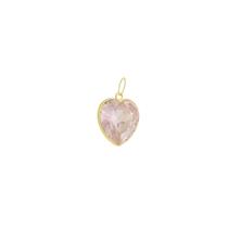 Pingente De Ouro 18k Coração Zircônia 12mm Pingente De Ouro 18k Coração Zircônia 12mm