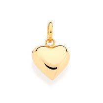 Pingente de ouro 18k feminino coração almofada liso rommanel 540870