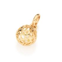 Pingente de ouro 18k feminino rommanel globo vazado cristais redondos 541839