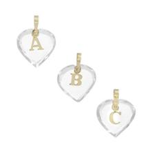 Pingente de Ouro 18k Letra no Cristal Pingente de Ouro 18k Letra no Cristal